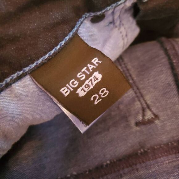 EUC Big Star Andrea Dark Wash Midrise Skinny Jean- Size 28 - Picture 7 of 11